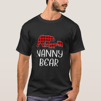Camiseta Bear Babá Xadrez Vermelha da Família de Combinação