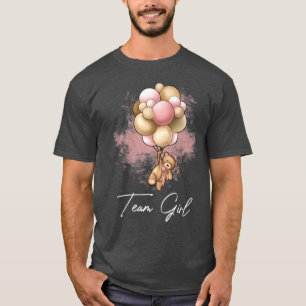 Camiseta Bear Balloons Team Boy Team Girl Baby Gender Revea