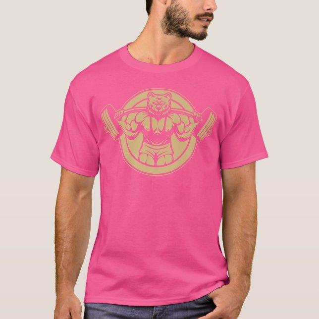 Camiseta Bear Barbell Para Criadores De Porte (Frente)