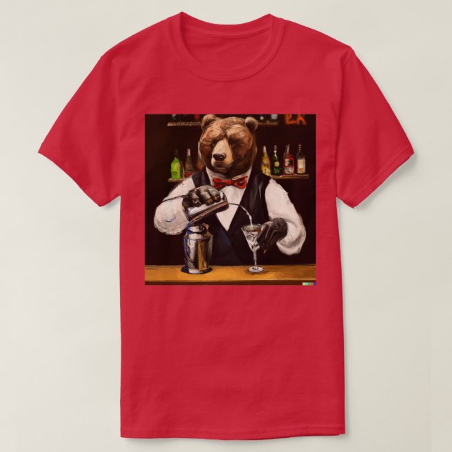 Camiseta Bear Bartender (Frente do Design)