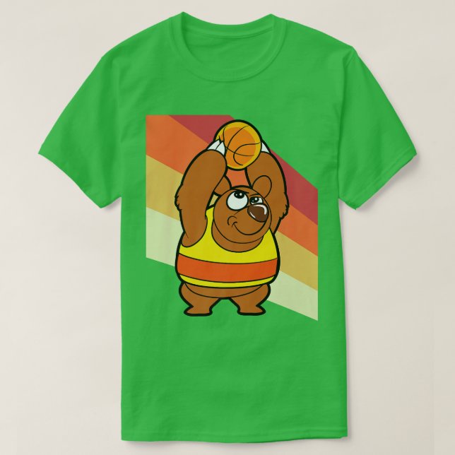 Camiseta Bear Basball Player Prêmio Funny Animal (Frente do Design)