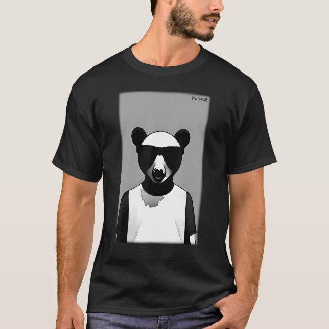 Camiseta Bear Bear Sunglasses Wildlife Animals Zoo Forest (Frente)