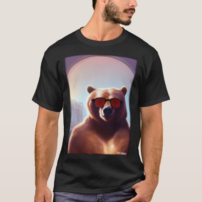 Camiseta Bear Bear Sunglasses Wildlife Animals Zoo Forest (Frente)