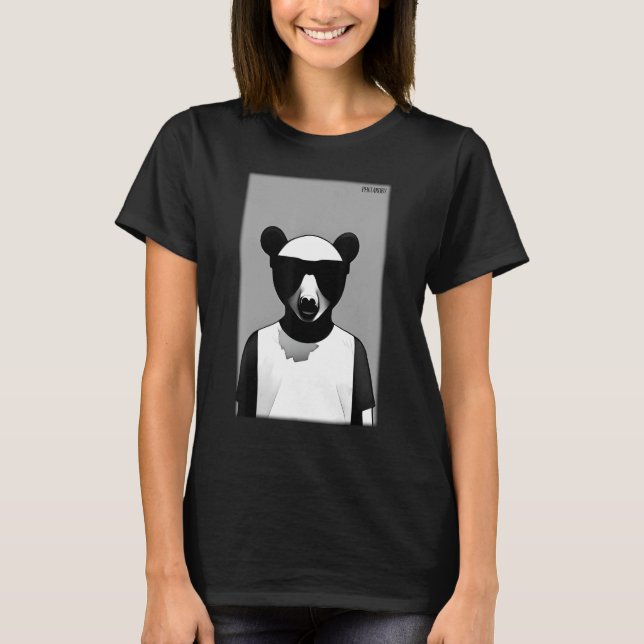 Camiseta Bear Bear Sunglasses Wildlife Animals Zoo Forest (Frente)