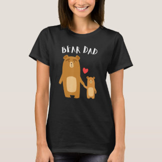 Camiseta Bear Dad Fathers Day Kids Animals Family Heart