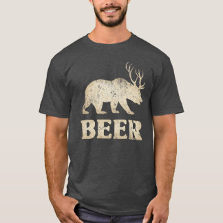 Camiseta Bear Deer Vintage Beer