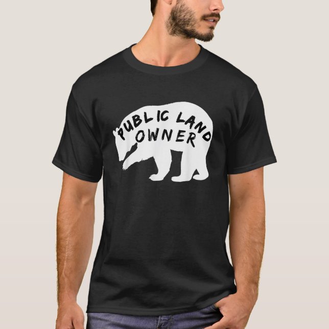 Camiseta BEAR do proprietário público de terrenos para acam (Frente)
