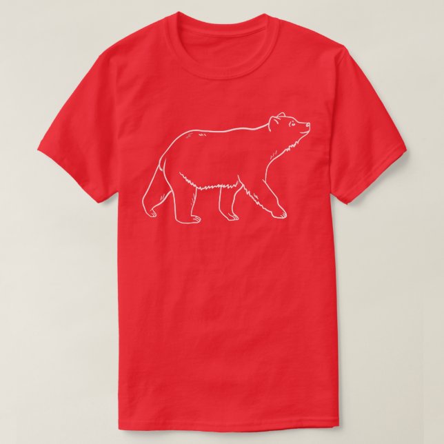 Camiseta Bear Doodle DrawingCool Bear Design for Animal Lov (Frente do Design)