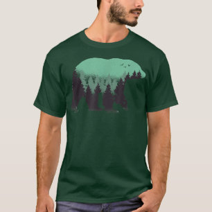 Camiseta Bear Double Exposure Surreal Wildlife Animal 206