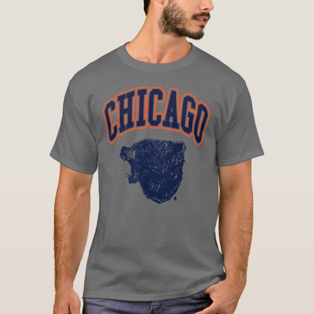 Camiseta Bear Down Chicago Light retrô (Frente)