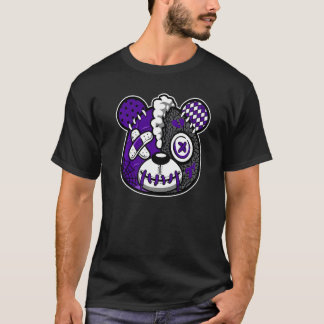 Camiseta Bear Dripping Loves Dark Iris 3s Unisex Matching