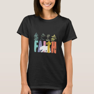 Camiseta Bear Faith Jesus Cristo Animais da Natureza Cristã