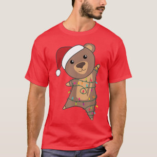 Camiseta Bear Feliz Fada De Natal Luz Doce Animais