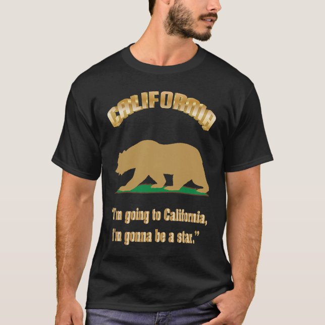 Camiseta Bear Flag of California Grizzly bear California re (Frente)