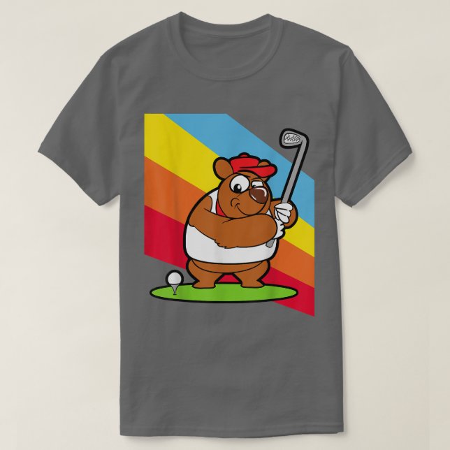 Camiseta Bear Golf Player Golfer Animal Funny  (Frente do Design)