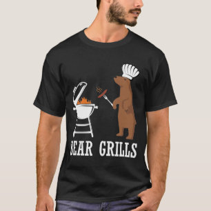 Camiseta Bear Grills CHURRASCO Engraçado Presente