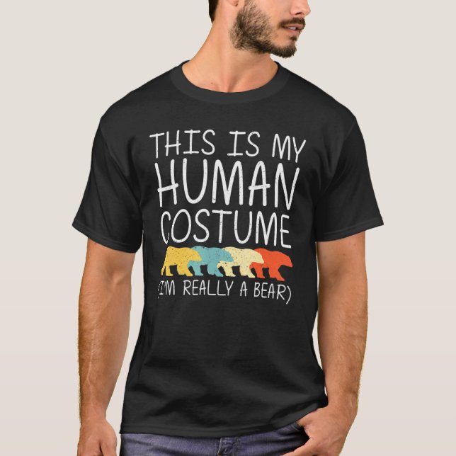 Camiseta Bear Halloween Human Costume Mammal Animal Easy Di (Frente)