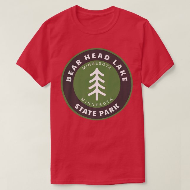 Camiseta Bear Head Lake State Park Minnesota MN Forest Tree (Frente do Design)