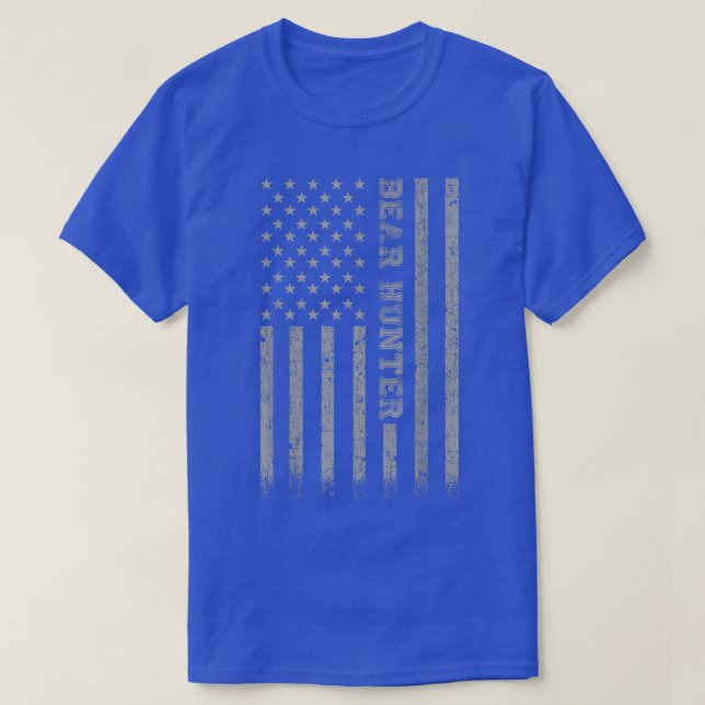 Camiseta Bear Hunter American Flag  (Frente do Design)