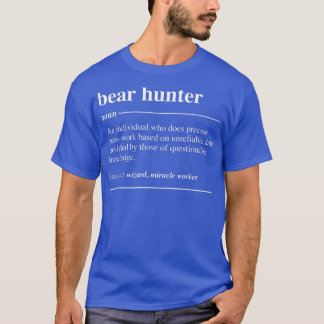 Camiseta Bear Hunter Definição Engraçado Novo
