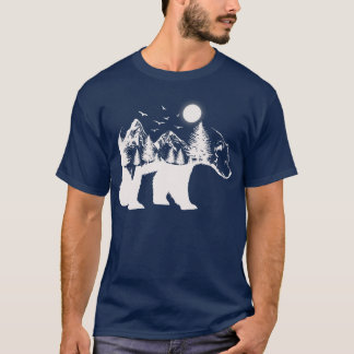 Camiseta Bear illustration made of trees bears Premium