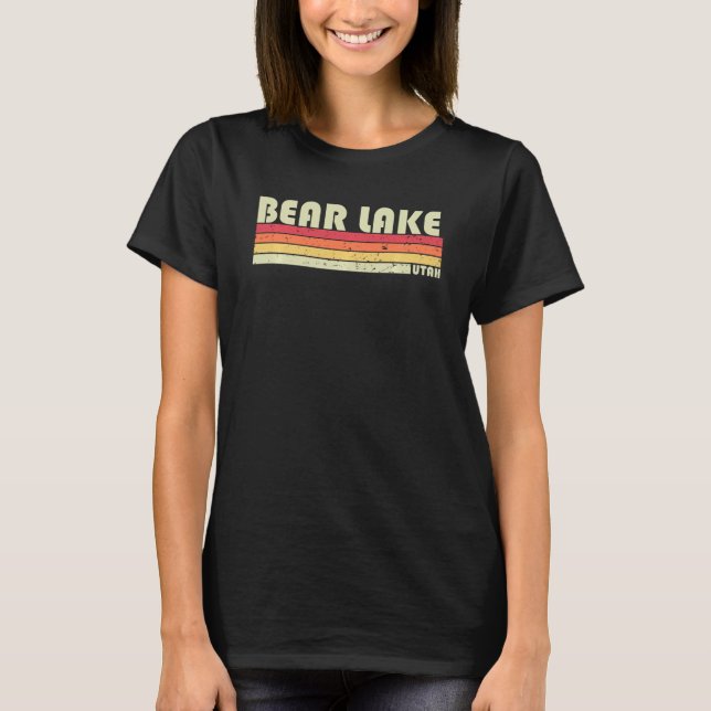 Camiseta Bear Lake Utah Campanha de Pesca Engraçado Verão (Frente)
