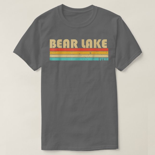 Camiseta BEAR LAKE UTAH Funny Fishing Camping Summer  (Frente do Design)