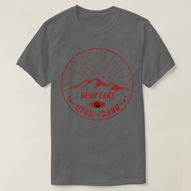 Camiseta Bear Lake Utah Idaho Mountain Skiking Hiking Fishi (Frente do Design)