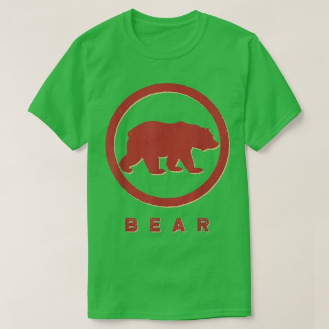 Camiseta Bear Lover Vintage Estilo Retro (Frente do Design)