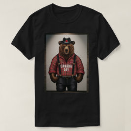 Camiseta Bear Lumberjack Dia do Canadá