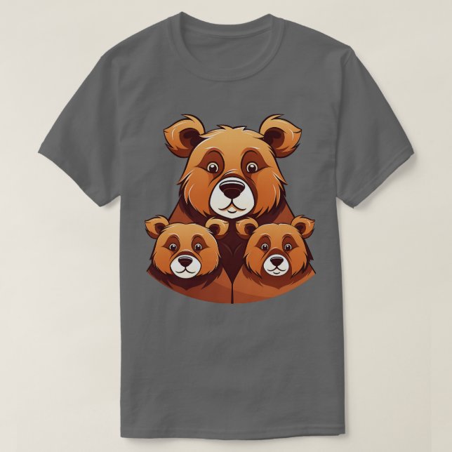 Camiseta Bear Mama Tio Papa Pais 2 (Frente do Design)