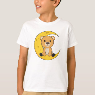 Camiseta Bear Moon Boa Noite, Lua Bear Bons Animais Bons