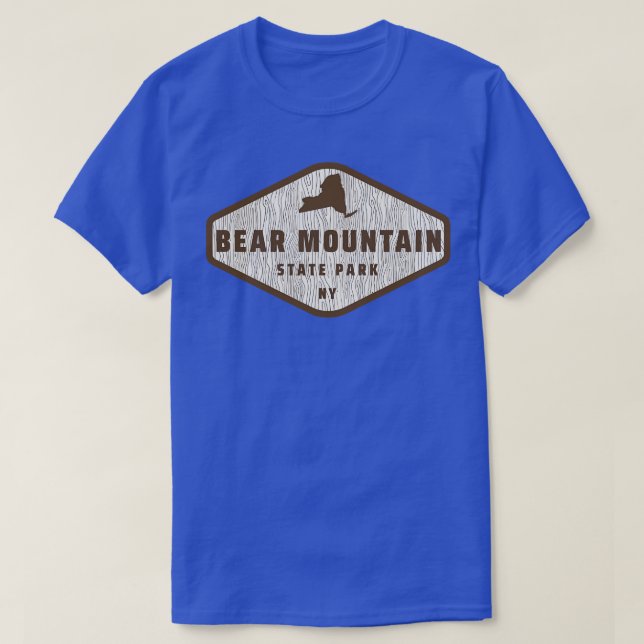 Camiseta Bear Mountain State Park Textura em árvore de Nova (Frente do Design)