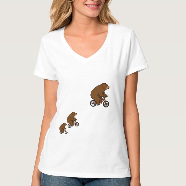Camiseta Bear on a Bike – Wild Ride Vibes (Frente)