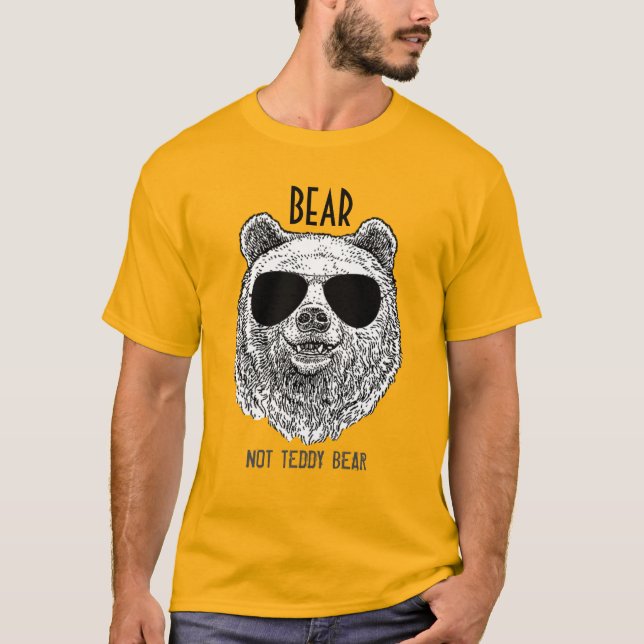 Camiseta BEAR Personalizado NÃO DEDDY BEAR Presente Para Ho (Frente)