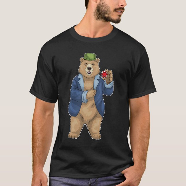 Camiseta Bear Poker chips (Frente)