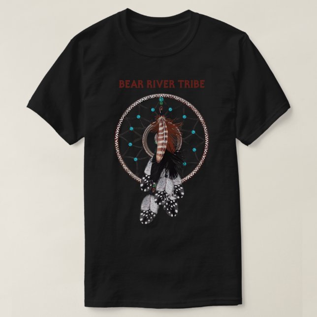Camiseta Bear River Native American Indian Retro Dreamcatch (Frente do Design)