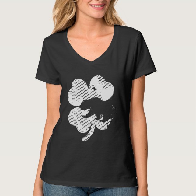 Camiseta Bear Shamrock St Patrick's Day Irish Clover Saint  (Frente)