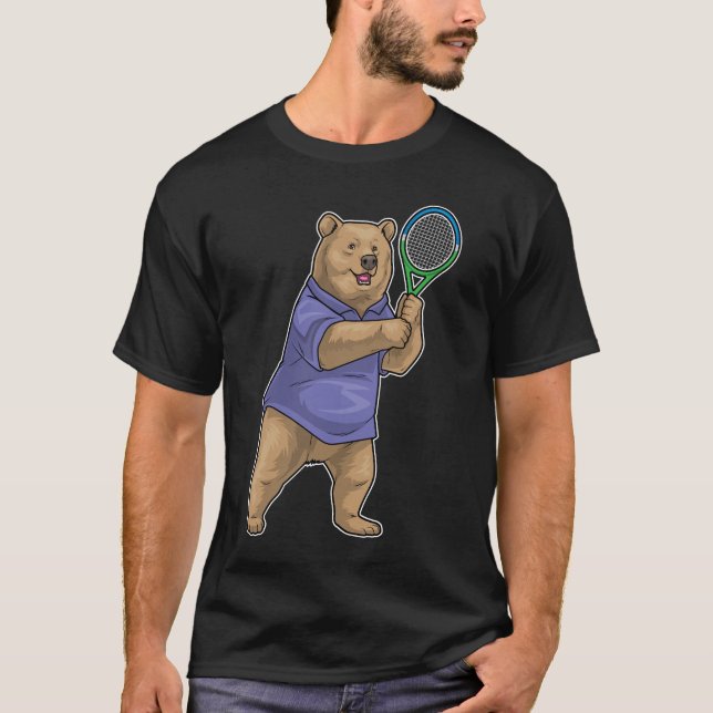 Camiseta Bear Tennis Tennis racket Sports (Frente)