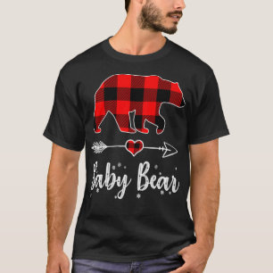 Camiseta Bear Urso Vermelho Xadrez Natal Presente na Famíli