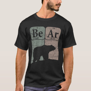 Camiseta Bear Vintagem Periódica de Elementos de Mesa Grizz