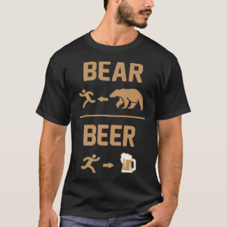Camiseta Bear vs Beer Engraçado Premium