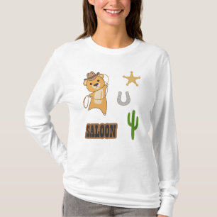 Camiseta Bear Yellow Cowboy Western Saloon Sticker Pack