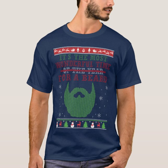 Camiseta Beard Christmas Ugly Bearly (Frente)