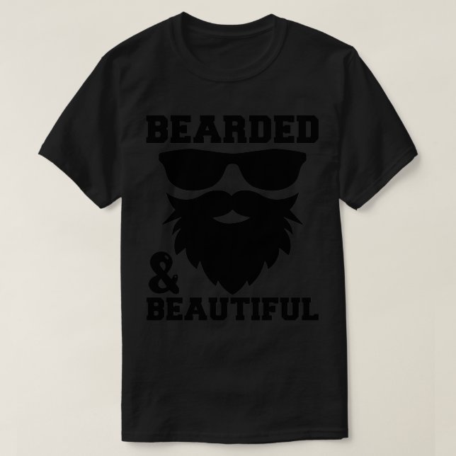 Camiseta Beard E Belo Pai Engraçado Bearny Beard Humo (Frente do Design)