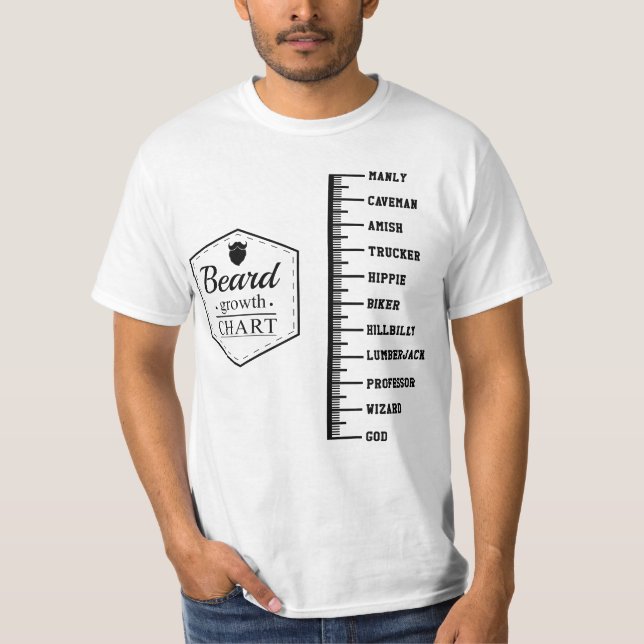 Camiseta Beard Growth Chart (Frente)