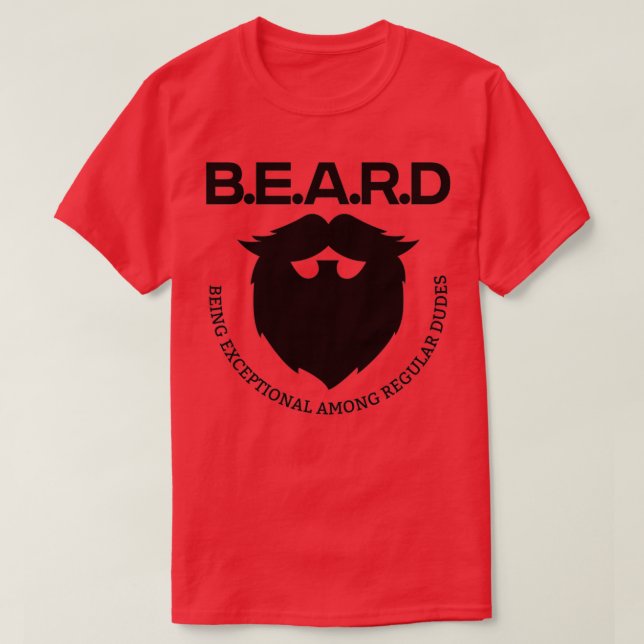 Camiseta BEARD SENDO Excepcional Entre Homens Regulares 7 (Frente do Design)