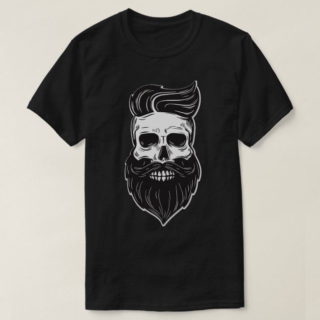 Camiseta Beardadelphia - Pai da barba do crânio (Frente do Design)