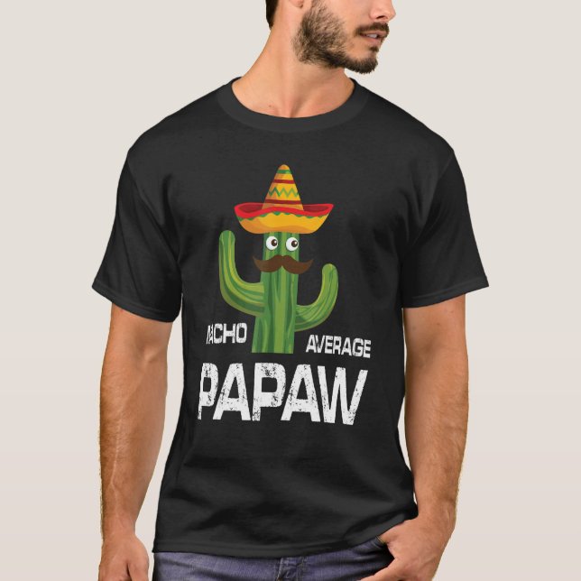 Camiseta Bearded Cactus Man Face Cinco De Mayo Nacho Averag (Frente)