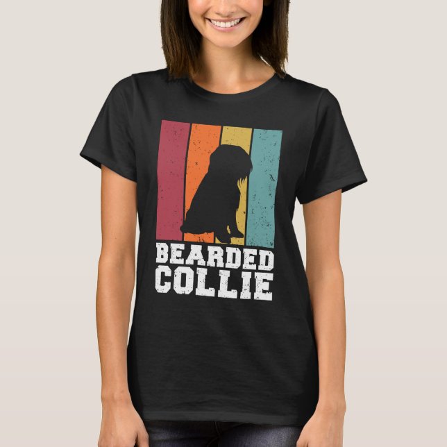 Camiseta Bearded Collie Vintage  1 (Frente)